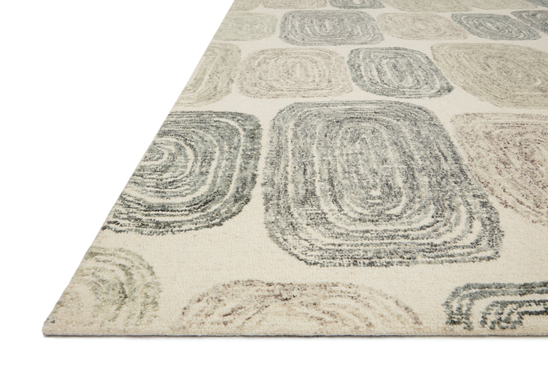 Loloi Rugs Milo Collection Rug in Dk. Grey, Neutral - 7'9" x 9'9"