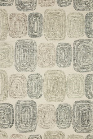 Loloi Rugs Milo Collection Rug in Dk. Grey, Neutral - 7'9" x 9'9"