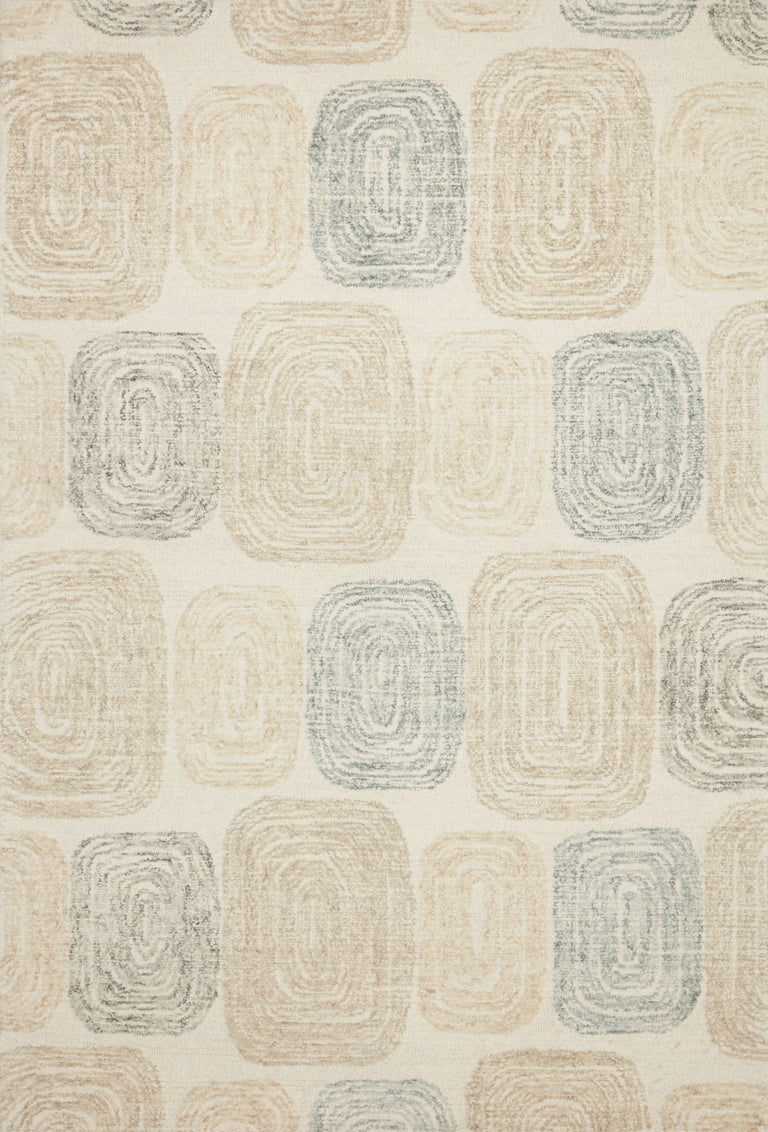 Loloi Rugs Milo Collection Rug in Teal, Neutral - 11'6" x 15'