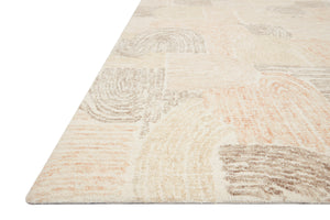Loloi Rugs Milo Collection Rug in Peach, Pebble - 9'3" x 13'