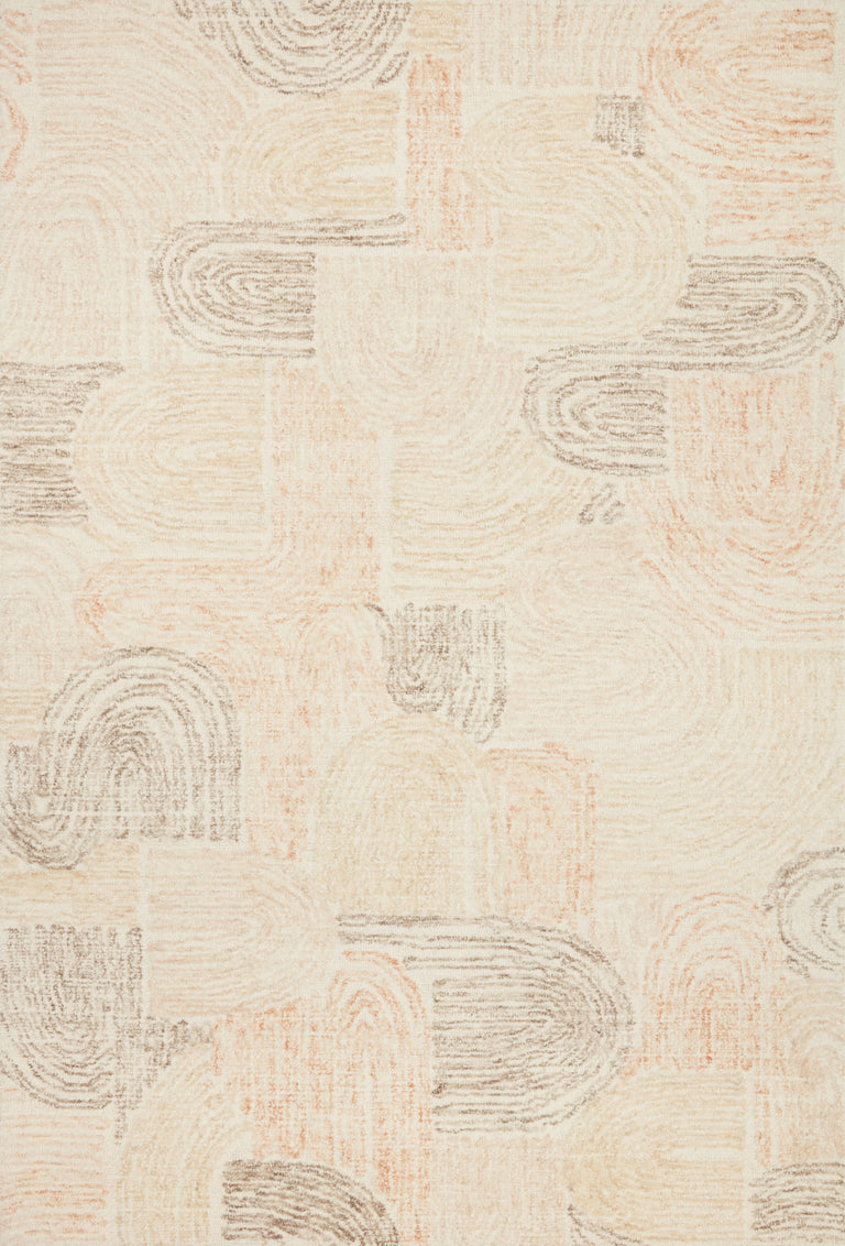 Loloi Rugs Milo Collection Rug in Peach, Pebble - 8'6" x 12'