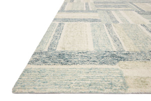 Loloi Rugs Milo Collection Rug in Aqua, Denim - 8'6" x 12'