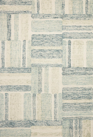 Loloi Rugs Milo Collection Rug in Aqua, Denim - 8'6" x 12'