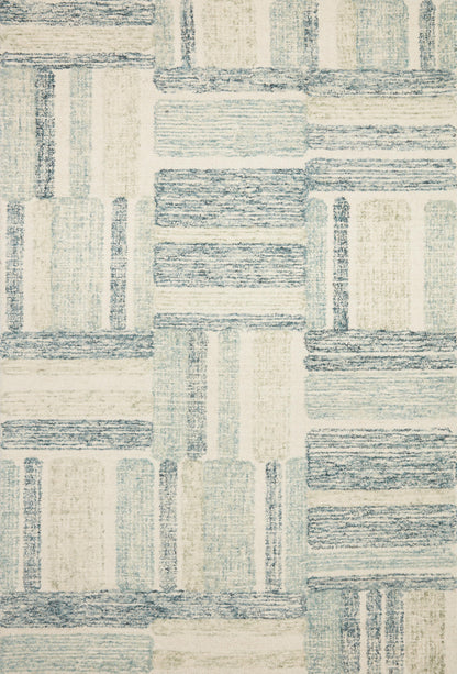 Loloi Rugs Milo Collection Rug in Aqua, Denim - 9'3" x 13'