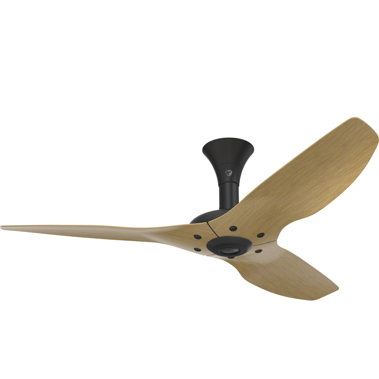 Big Ass Fans Haiku 52" Ceiling Fan, Low Profile Mount with Caramel Aluminum Blades and Black Finish - Covered Outdoors