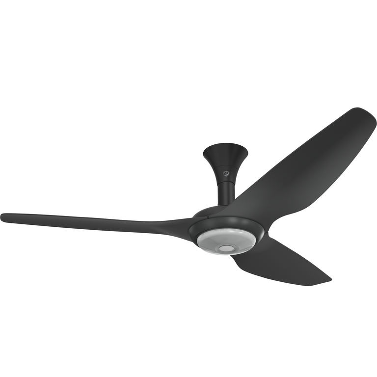 Big Ass Fans Haiku 60" Ceiling Fan, Low Profile Mount with Black Blades and Black Finish with LED