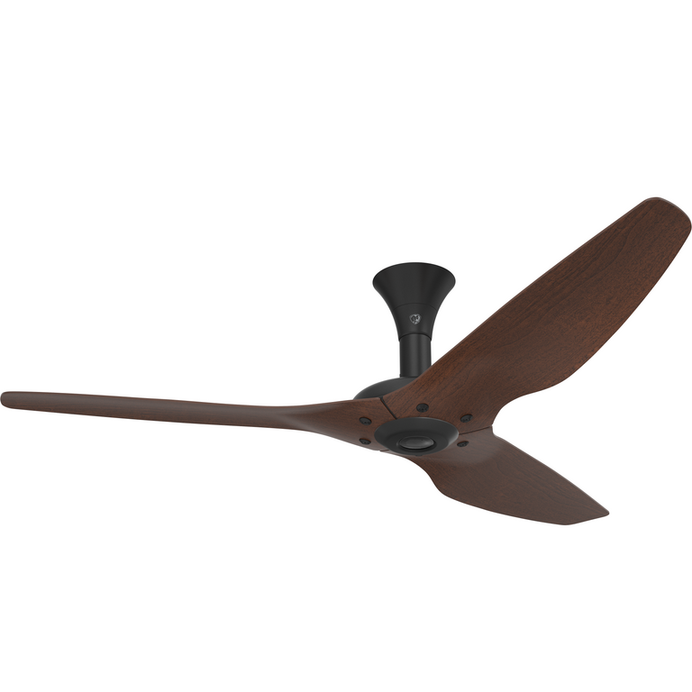 Big Ass Fans Haiku 60" Ceiling Fan, Low Profile Mount with Cocoa Aluminum Blades and Black Finish - Covered Outdoors