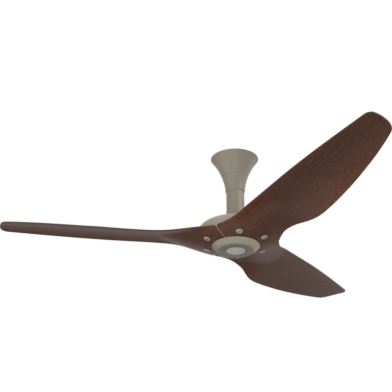 Big Ass Fans Haiku 60" Ceiling Fan, Low Profile Mount with Cocoa Aluminum Blades and Satin Nickel Finish - Covered Outdoors