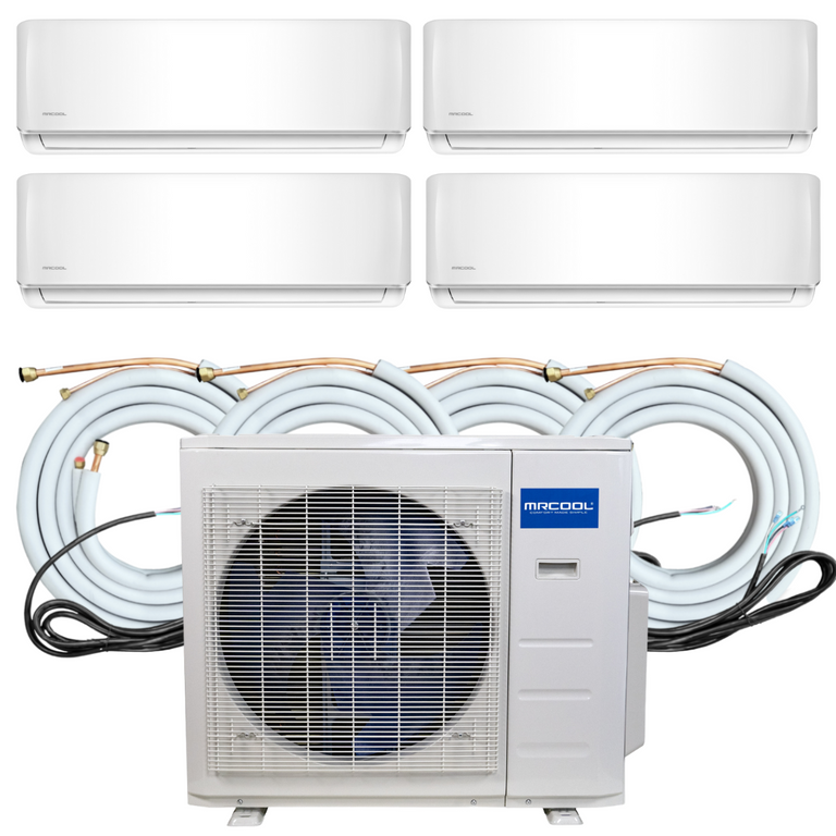 MRCOOL Olympus Mini Split - 36K BTU 4 Zone Ductless Air Conditioner and Heat Pump With 25 ft. Flared Lineset, OLY36-W-4-09-25