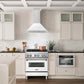 ZLINE 30 Inch Stainless Steel Range Hood with White Matte Shell and Stainless Steel Handle, KB4STX-WM-30