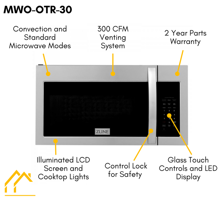 ZLINE Over the Range Convection Microwave Oven with Modern Handle