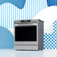Midea 30 In. Slide-in Electric Range with 6.3 cu. ft. Self-Cleaning Oven in Stainless Steel, MES30S2AST