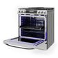 Midea 30 In. Slide-In Gas Range with 5 Burners and 6.1 cu. ft. Self-Cleaning Oven in Stainless Steel, MGS30S4AST