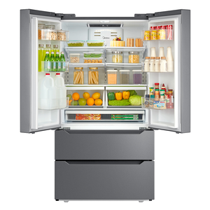 Midea 36 In. Counter Depth 22.5 cu. ft. 4-Door French Door Refrigerator, MRQ23B4AST