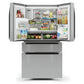 Midea 36 In. Counter Depth Refrigerator with Water Dispenser, Ice Maker, MRQ22D7AST