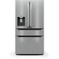 Midea 36 In. Counter Depth Refrigerator with Water Dispenser, Ice Maker, MRQ22D7AST