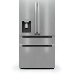 Midea 36 In. Counter Depth Refrigerator with Water Dispenser, Ice Maker, MRQ22D7AST