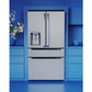Midea 36 In. Counter Depth Refrigerator with Water Dispenser, Ice Maker, MRQ22D7AST