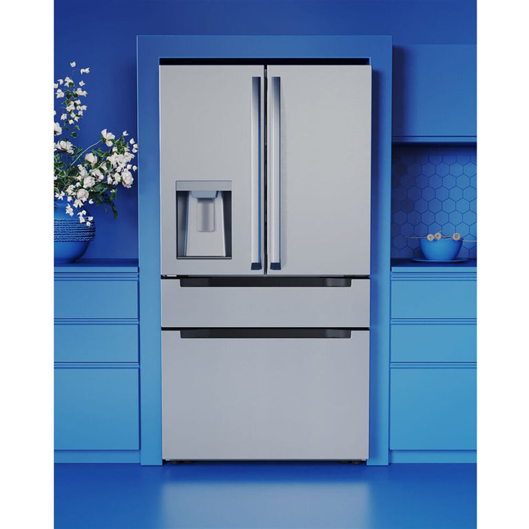 Midea 36 In. Counter Depth Refrigerator with Water Dispenser, Ice Maker, MRQ22D7AST