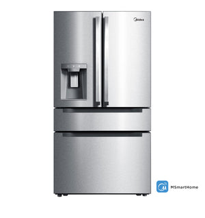 Midea 36 In. Counter Depth Refrigerator with Water Dispenser, Ice Maker, MRQ22D7AST