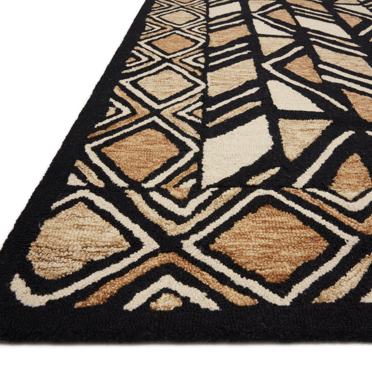 Loloi Rugs Nala Collection Rug in Black, Beige - 8'6" x 12'