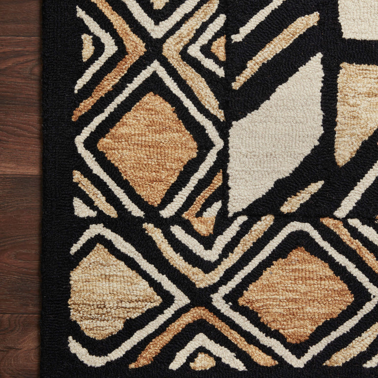 Loloi Rugs Nala Collection Rug in Black, Beige - 8'6" x 12'