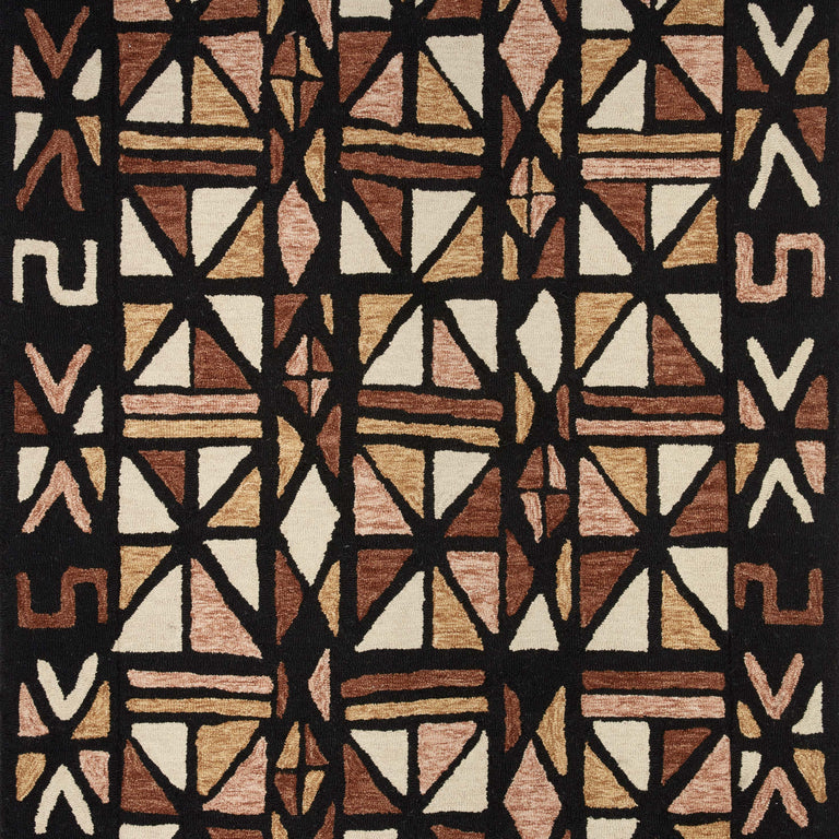 Loloi Rugs Nala Collection Rug in Spice, Black - 8'6" x 12'