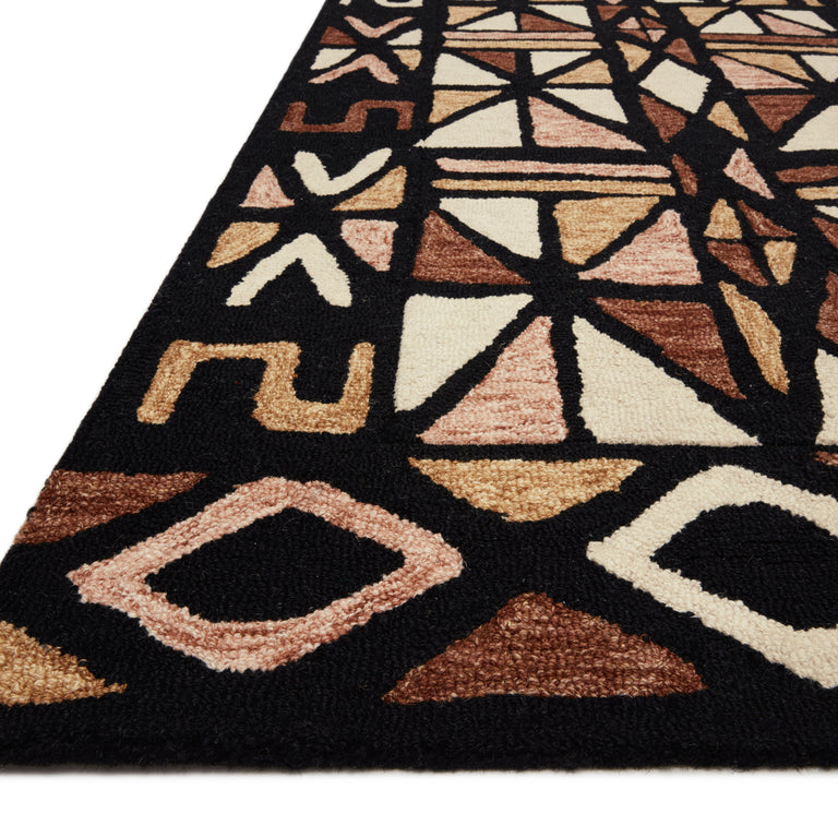Loloi Rugs Nala Collection Rug in Spice, Black - 8'6" x 12'