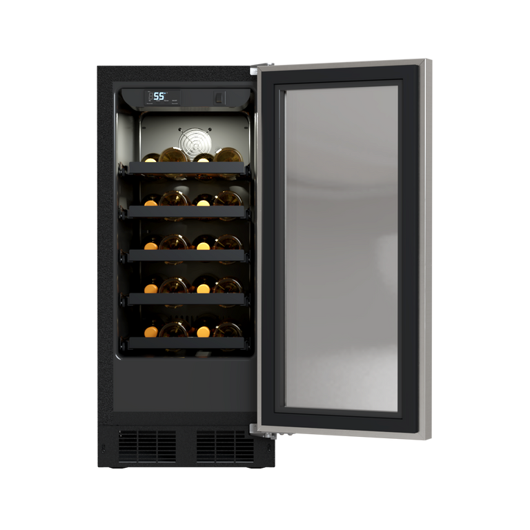 Northland 15 in. 20 Bottle Single Zone Undercounter Wine Cooler, NL15WSG0RS