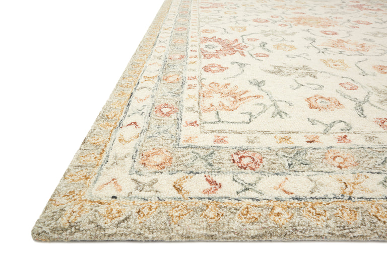 Loloi Rugs Norabel Collection Rug in Ivory, Rust - 8'6" x 12'