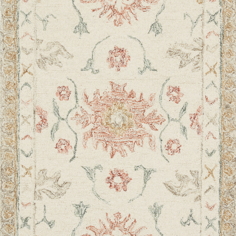 Loloi Rugs Norabel Collection Rug in Ivory, Rust - 9'3" x 13'