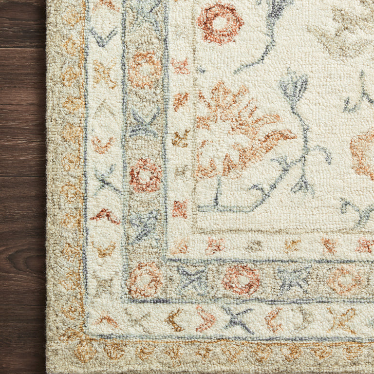 Loloi Rugs Norabel Collection Rug in Ivory, Rust - 9'3" x 13'