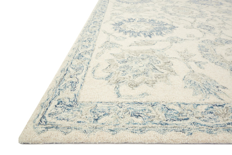 Loloi Rugs Norabel Collection Rug in Ivory, Blue - 8'6" x 12'