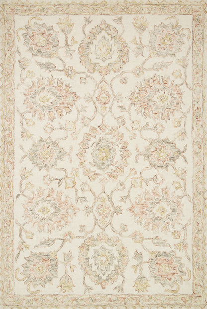 Loloi Rugs Norabel Collection Rug in Ivory, Blush - 8'6" x 12'