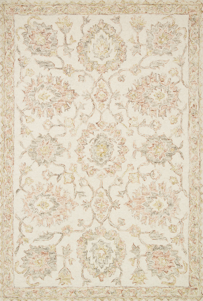 Loloi Rugs Norabel Collection Rug in Ivory, Blush - 8'6" x 12'