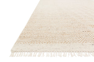 Loloi Rugs Omen Collection Rug in Natural - 5' x 7'6"