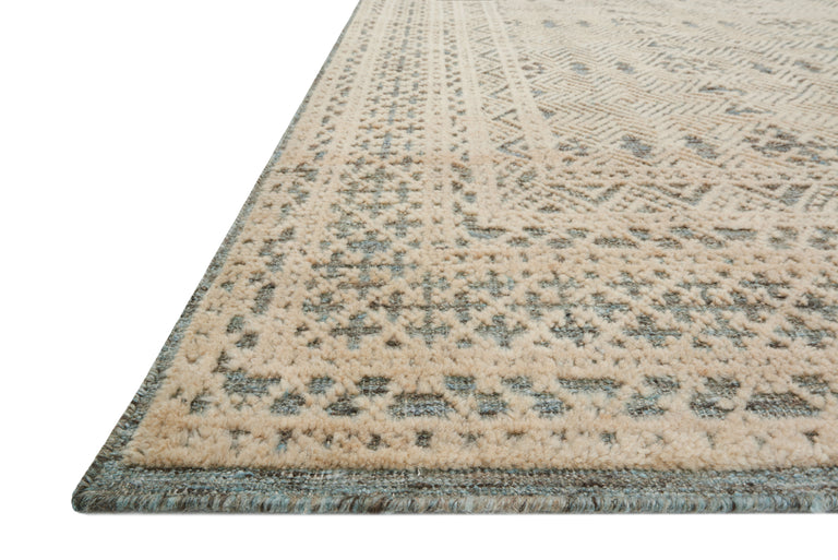 Loloi Rugs Origin Collection Rug in Blue, Natural - 6' x 9'