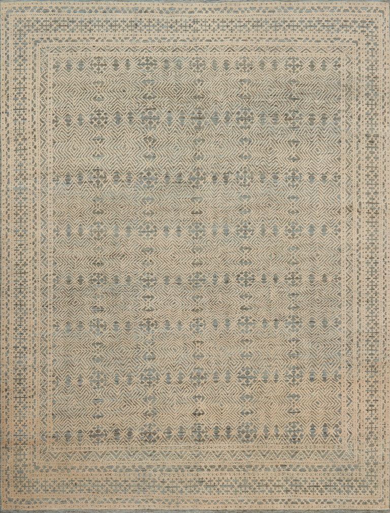 Loloi Rugs Origin Collection Rug in Blue, Natural - 6' x 9'