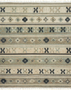 Loloi Rugs Owen Collection Rug in Aqua, Ink - 7'9" x 9'9"