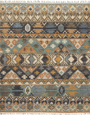 Loloi Rugs Owen Collection Rug in Ocean, Camel - 9'3" x 13'