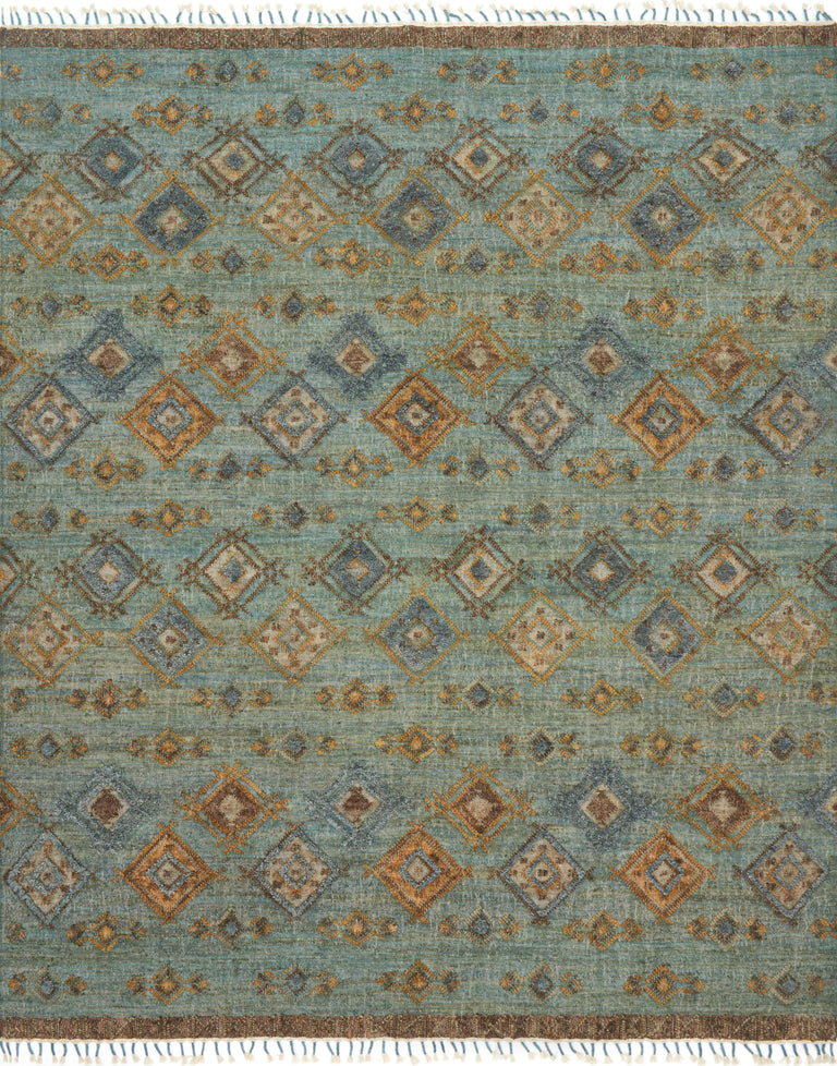 Loloi Rugs Owen Collection Rug in Sea, Blue - 7'9" x 9'9"