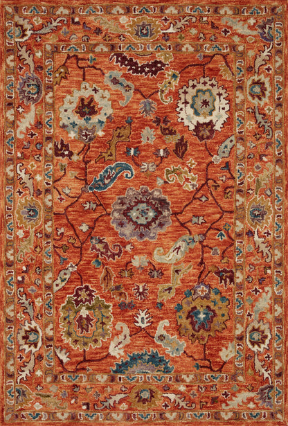 Loloi Rugs Padma Collection Rug in Orange, Multi - 9'3" x 13'