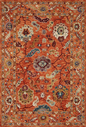 Loloi Rugs Padma Collection Rug in Orange, Multi - 8'6" x 12'