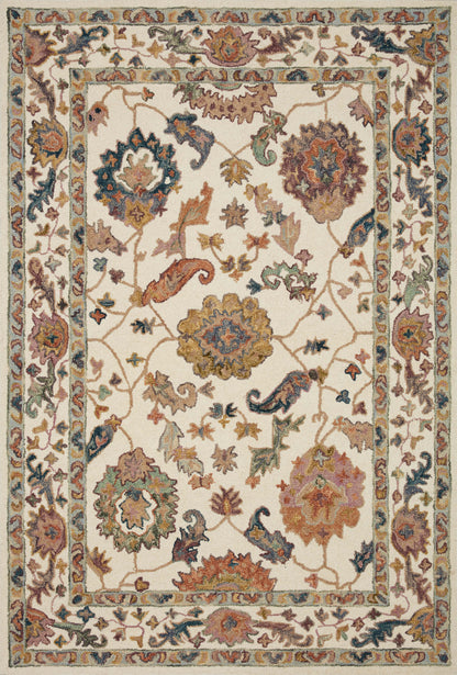 Loloi Rugs Padma Collection Rug in White, Multi - 7'9" x 9'9"