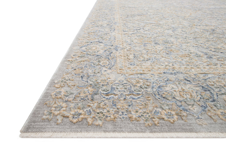 Loloi Rugs Pandora Collection Rug in Stone, Gold - 7'10" x 7'10"