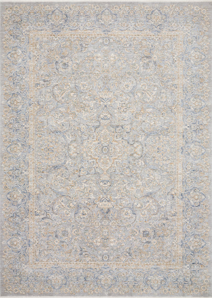 Loloi Rugs Pandora Collection Rug in Stone, Gold - 7'10" x 7'10"