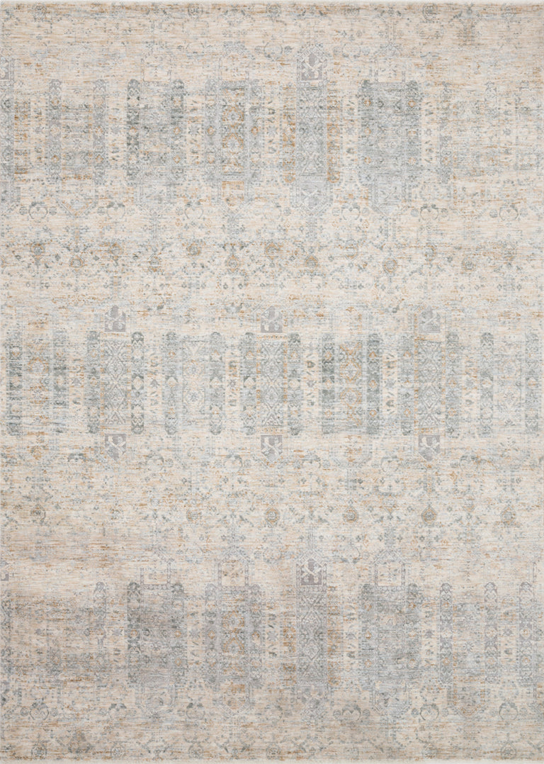 Loloi Rugs Pandora Collection Rug in Ivory, Mist - 7'10" x 7'10"