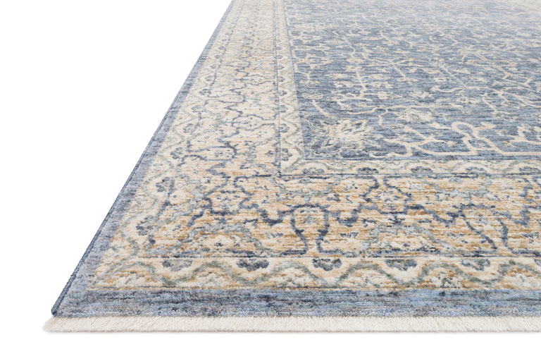 Loloi Rugs Pandora Collection Rug in Dark Blue, Ivory - 7'10" x 10'