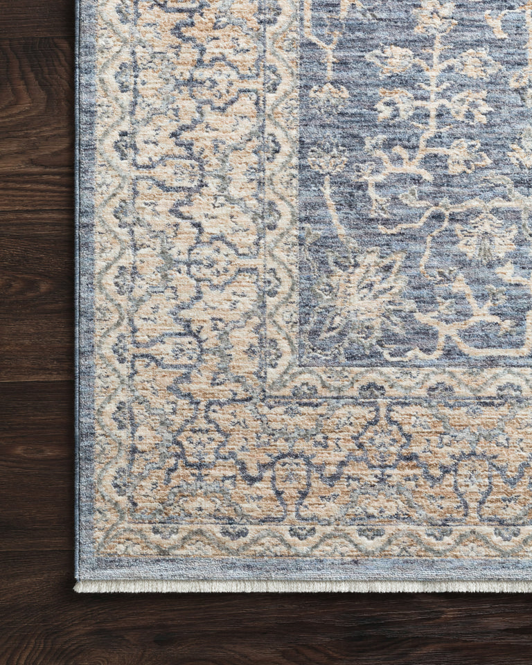 Loloi Rugs Pandora Collection Rug in Dark Blue, Ivory - 11'6" x 15'6"