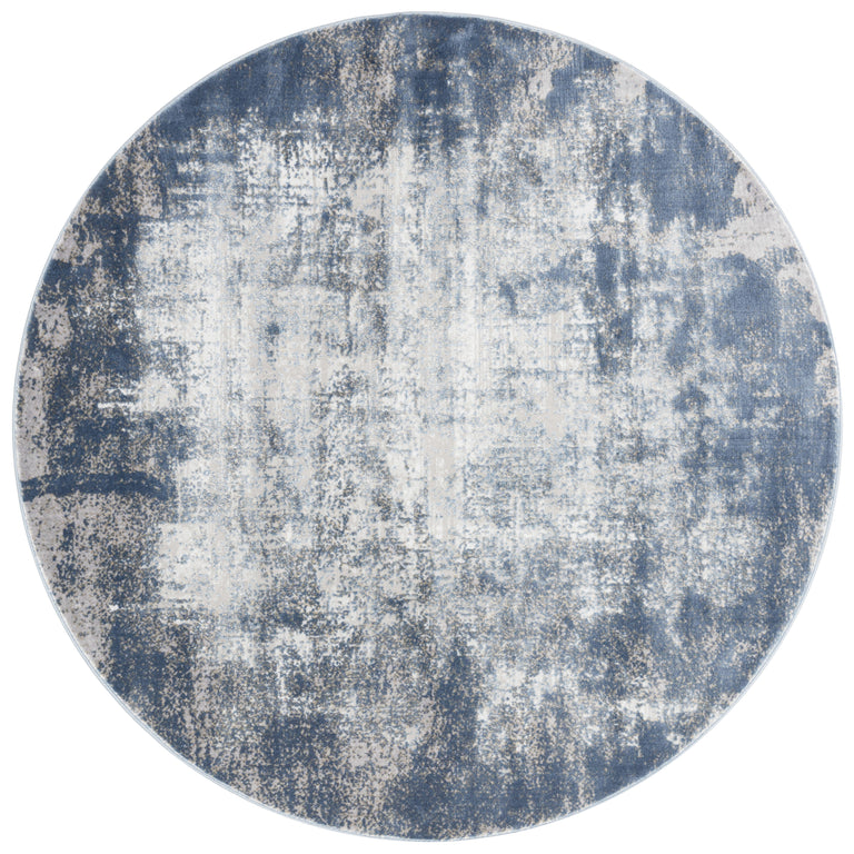 Loloi Rugs Patina Collection Rug in Denim, Grey - 7'10" x 7'10"